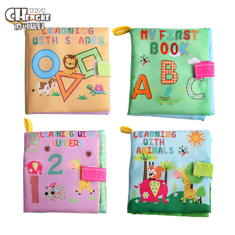 Baby Three-Dimensional Cloth Book Early Education Foreign Trade Four Bags Cloth Book with Ringing Paper One Piece Dropshipping Baby Toys
