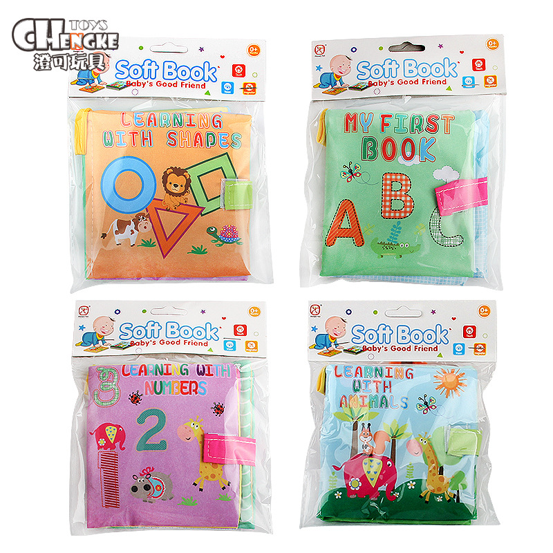 Baby Three-Dimensional Cloth Book Early Education Foreign Trade Four Bags Cloth Book with Ringing Paper One Piece Dropshipping Baby Toys