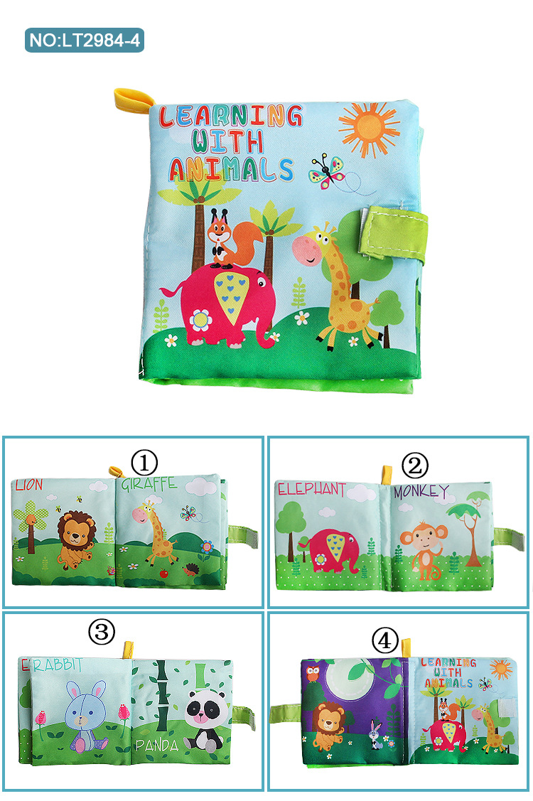 Baby Three-Dimensional Cloth Book Early Education Foreign Trade Four Bags Cloth Book with Ringing Paper One Piece Dropshipping Baby Toys
