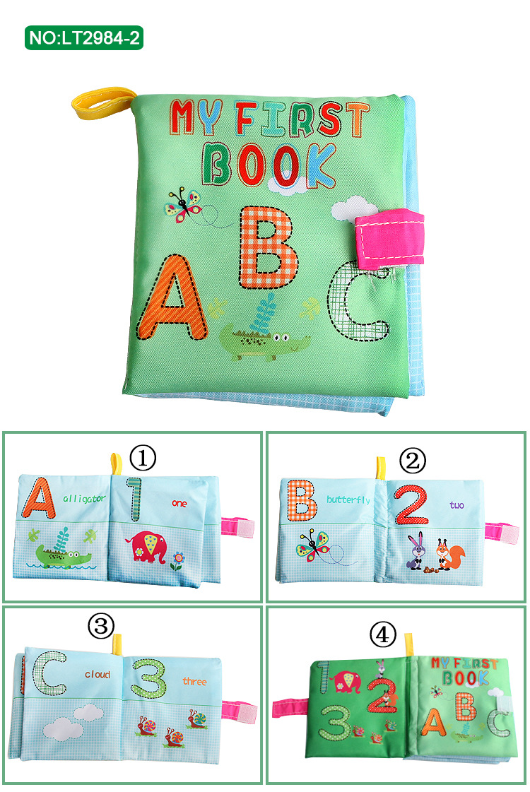 Baby Three-Dimensional Cloth Book Early Education Foreign Trade Four Bags Cloth Book with Ringing Paper One Piece Dropshipping Baby Toys