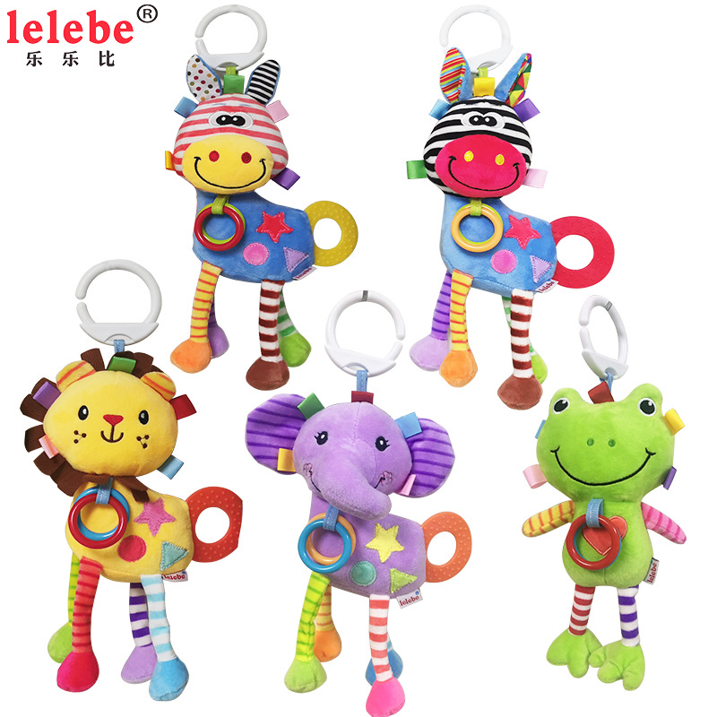 Lelebe New Multi-Functional Popular Animal Pendant Car Hanging Teether Rattle Baby Toys 0-3 Years Old Puzzle