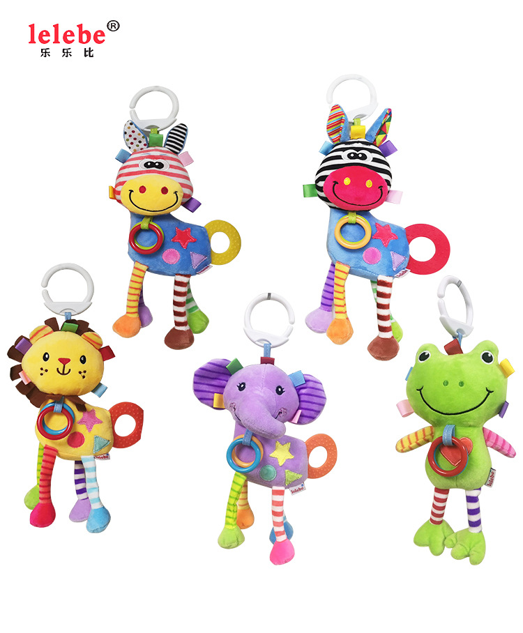 Lelebe New Multi-Functional Popular Animal Pendant Car Hanging Teether Rattle Baby Toys 0-3 Years Old Puzzle