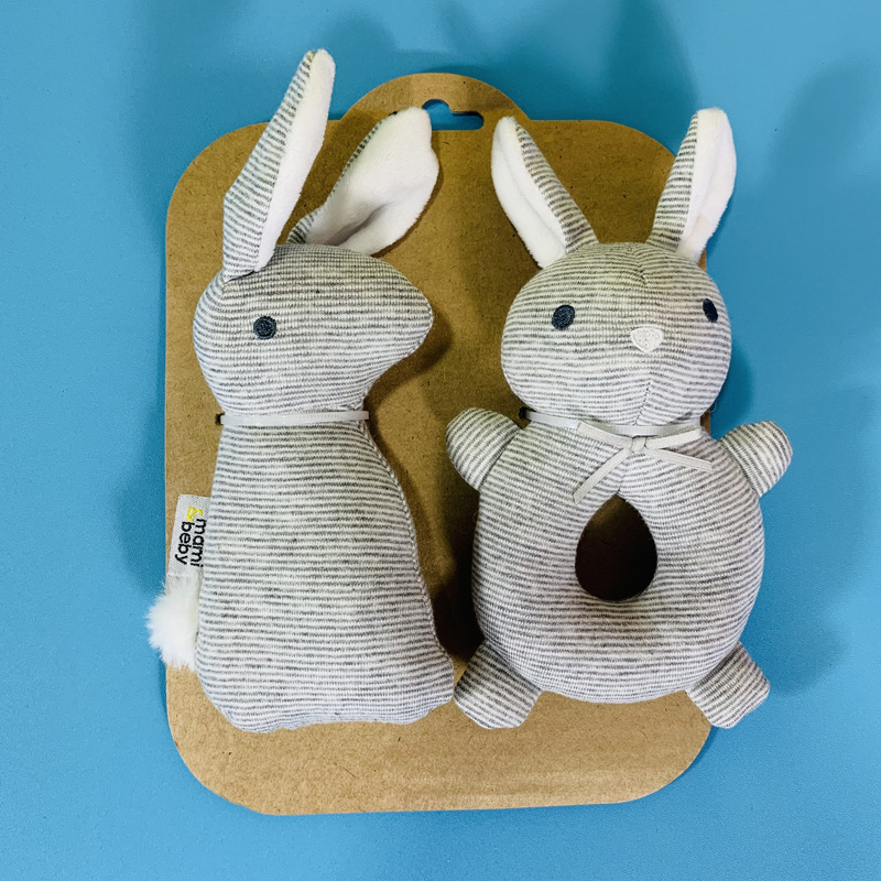 Mamibeby Baby Toys 0-1 Years Old Baby Plush Toy Cute Rabbit Stick for Practicing Grip Baby Stick Ringing Paper. 02