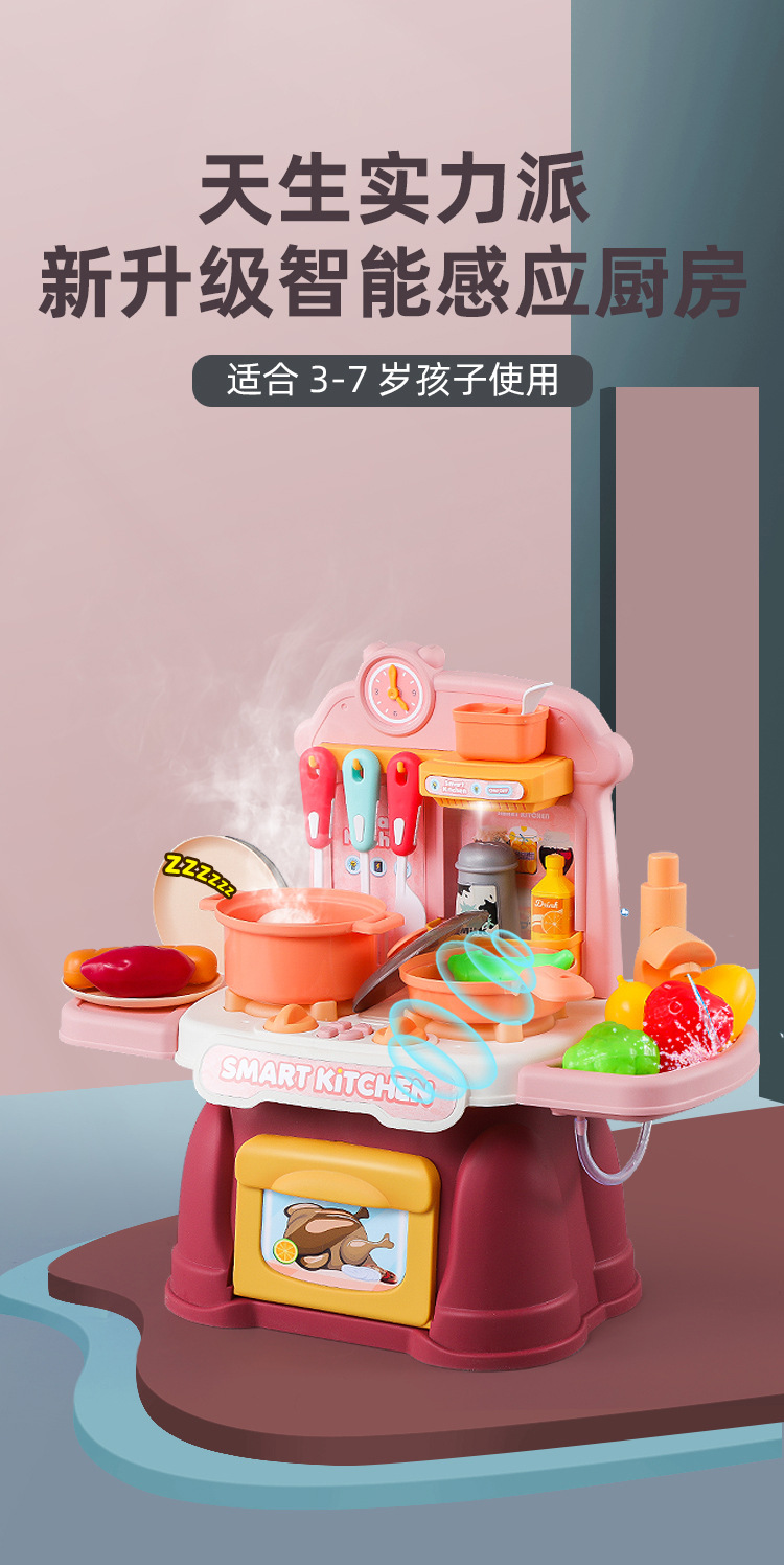 Children Play House Kitchen Microwave Oven Dishwasher Small Appliances Juicer Washing Machine Baby Toys Boys and Girls