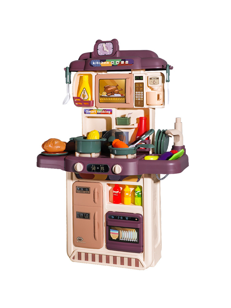 Children Play House Kitchen Microwave Oven Dishwasher Small Appliances Juicer Washing Machine Baby Toys Boys and Girls