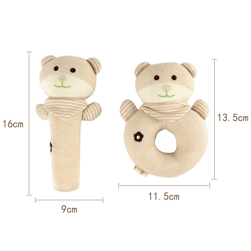 Round hand stick suit baby comforting hand toy express animals baby toys