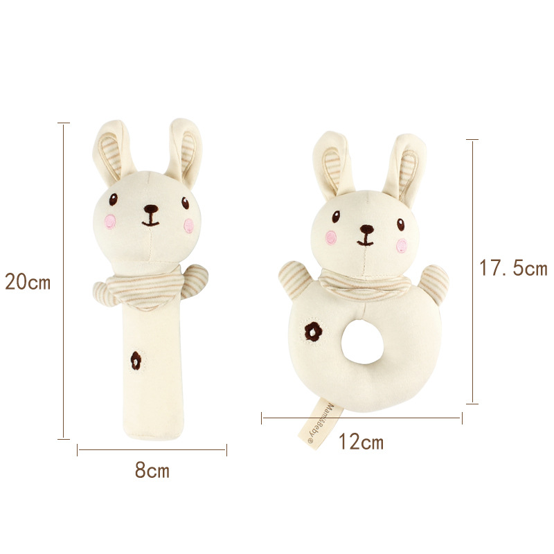 Round hand stick suit baby comforting hand toy express animals baby toys