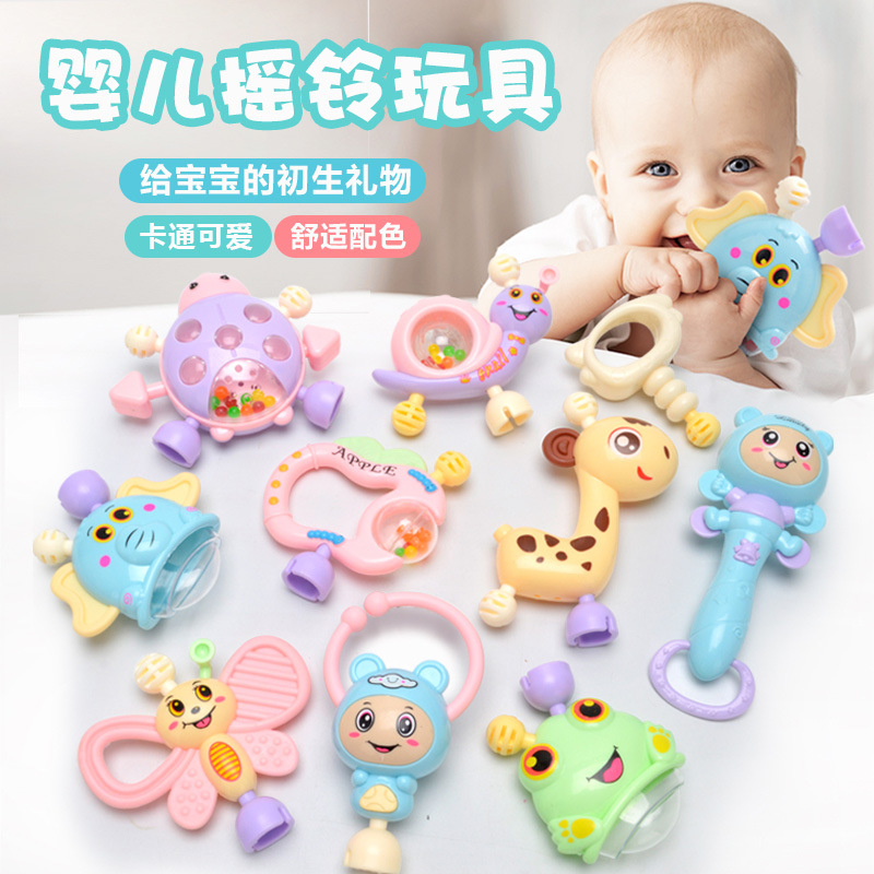 Baby Baby toys hand bell, 0-3-6-12 up early lessons wisdom tooth gum department were 1 year old Baby 5 male girl