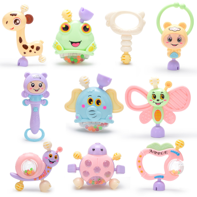Baby Baby toys hand bell, 0-3-6-12 up early lessons wisdom tooth gum department were 1 year old Baby 5 male girl