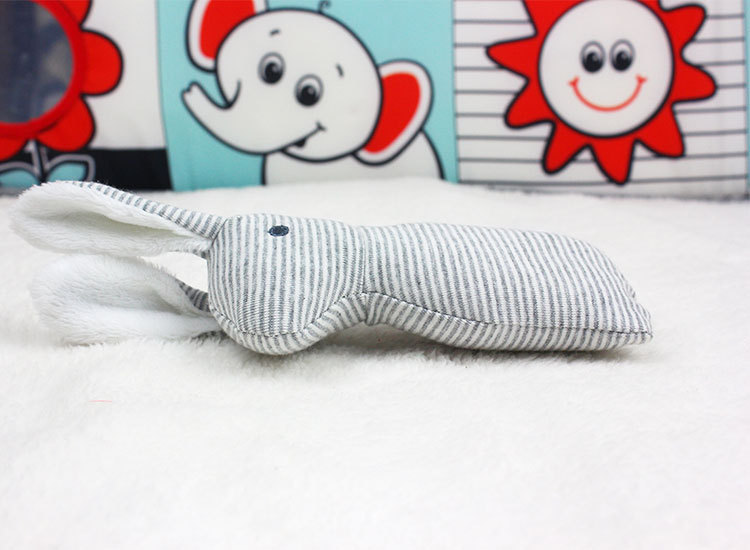 Baby toys 0 and 1 year old express rabbit clutching stick BB cuddly paper Baby plush toy