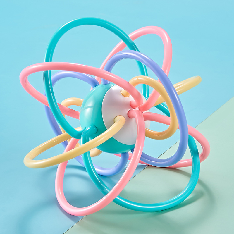 Shijia Manhattan Ball Hand Ball Baby Teether Ball Molar Rod Water Boiling Suitable 3-6-12 Months Baby toys