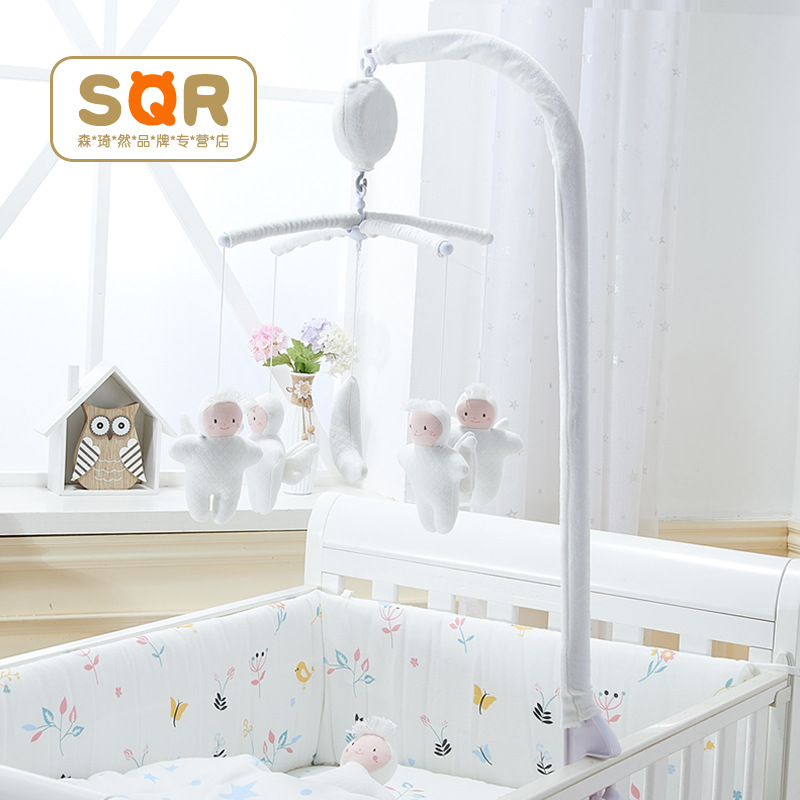 One Piece Dropshipping Baby Sleeping Toys Newborn Fabric Rotating Electric with Bracket Baby toys