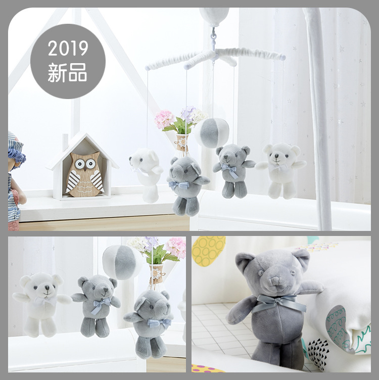 One Piece Dropshipping Baby Sleeping Toys Newborn Fabric Rotating Electric with Bracket Baby toys