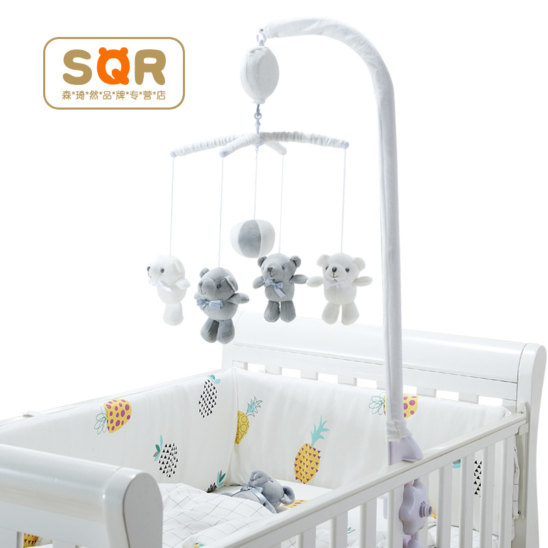 One Piece Dropshipping Baby Sleeping Toys Newborn Fabric Rotating Electric with Bracket Baby toys