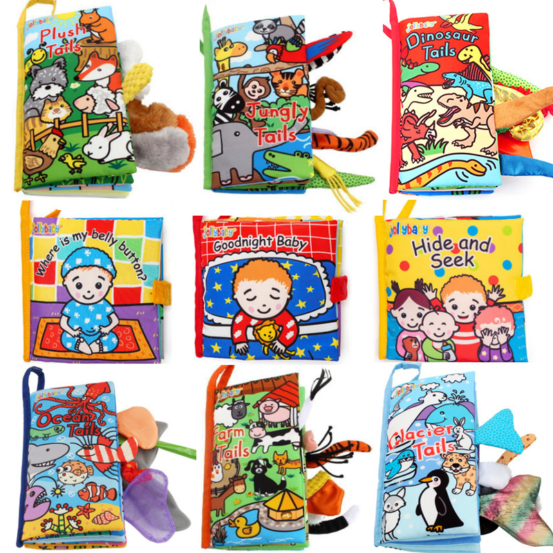Tail Cloth Book Animal Baby Toys ThreeDimensional Early Education Cloth Book 03 Years Old Early Education Cartoon Toys