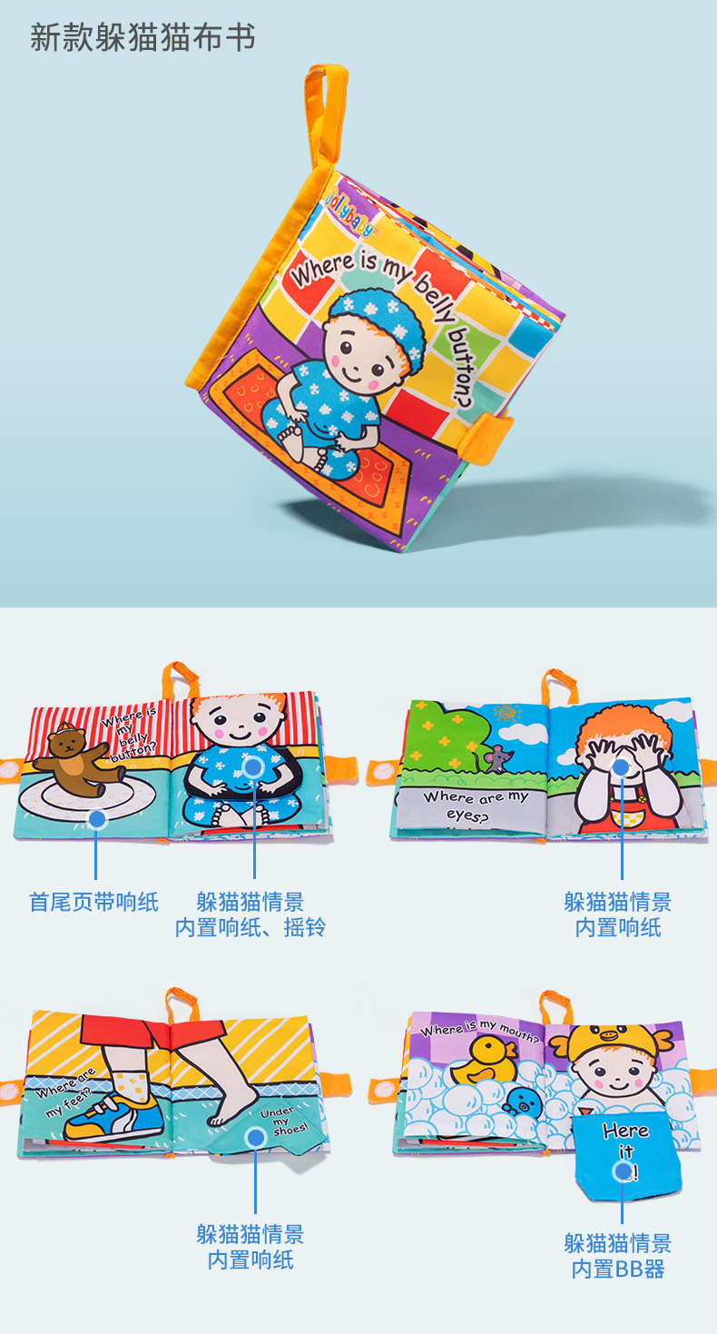 Tail Cloth Book Animal Baby Toys ThreeDimensional Early Education Cloth Book 03 Years Old Early Education Cartoon Toys