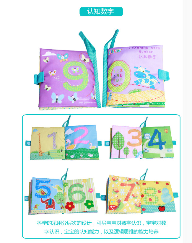 Tail Cloth Book Animal Baby Toys ThreeDimensional Early Education Cloth Book 03 Years Old Early Education Cartoon Toys
