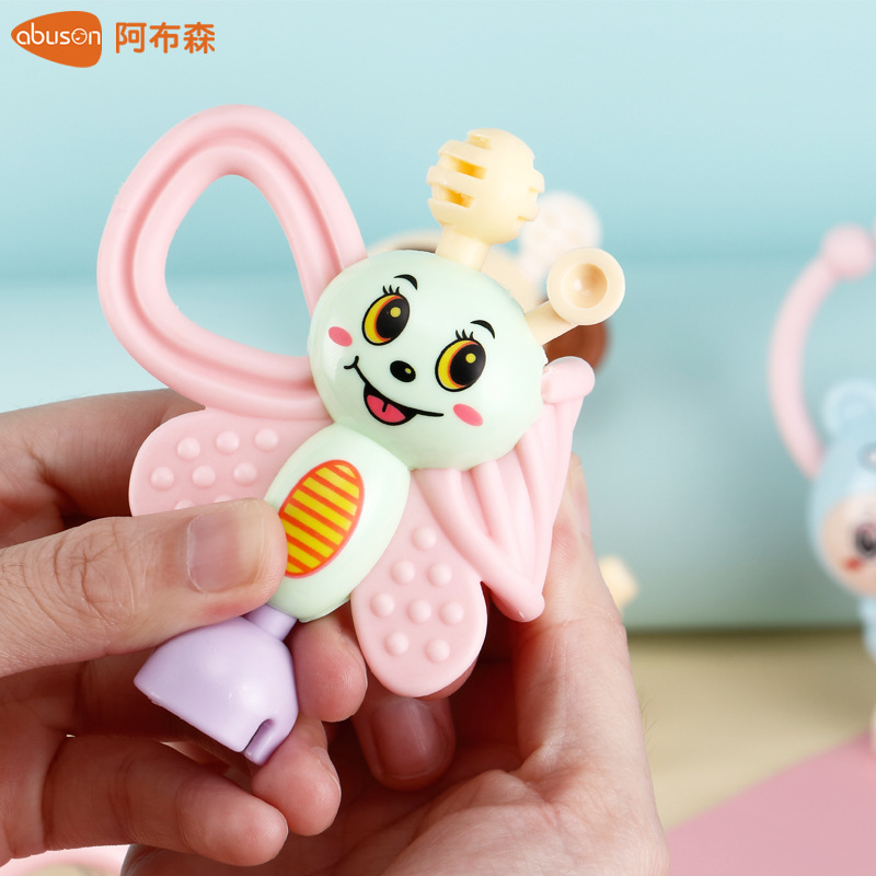 Baby&#039;s Rattle Teether Tasteless Gnawing Newborn Baby 0-1 Year Old String Bell Intelligence Boys and Girls Baby Toys