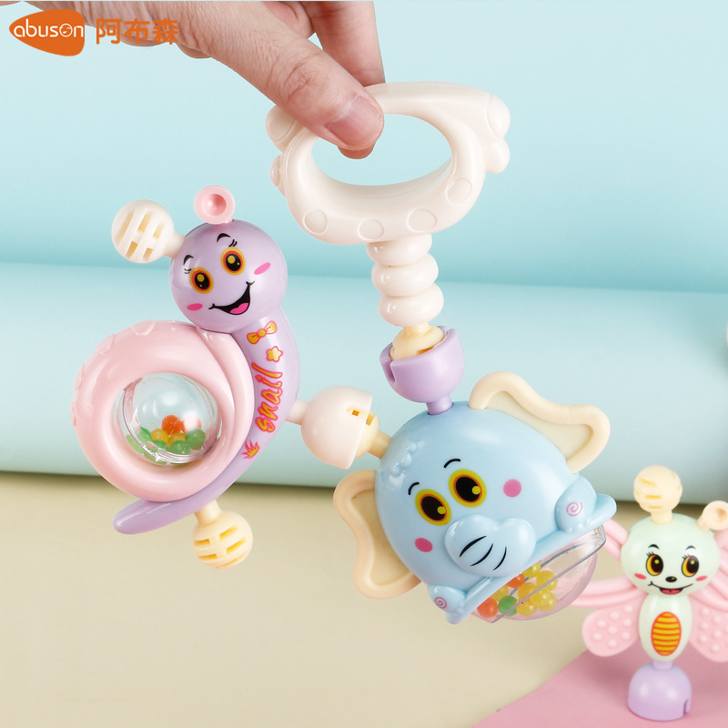 Baby&#039;s Rattle Teether Tasteless Gnawing Newborn Baby 0-1 Year Old String Bell Intelligence Boys and Girls Baby Toys