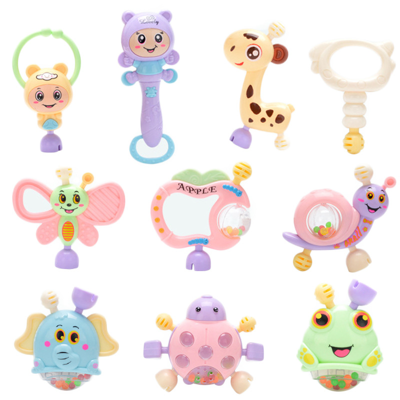 Baby&#039;s Rattle Teether Tasteless Gnawing Newborn Baby 0-1 Year Old String Bell Intelligence Boys and Girls Baby Toys