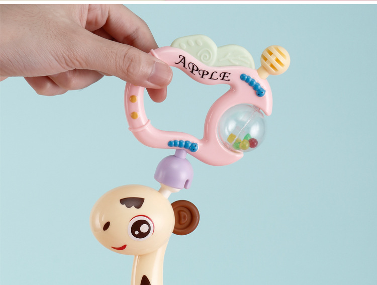 Baby's Rattle Teether Tasteless Gnawing Newborn Baby 0-1 Year Old String Bell Intelligence Boys and Girls Baby Toys