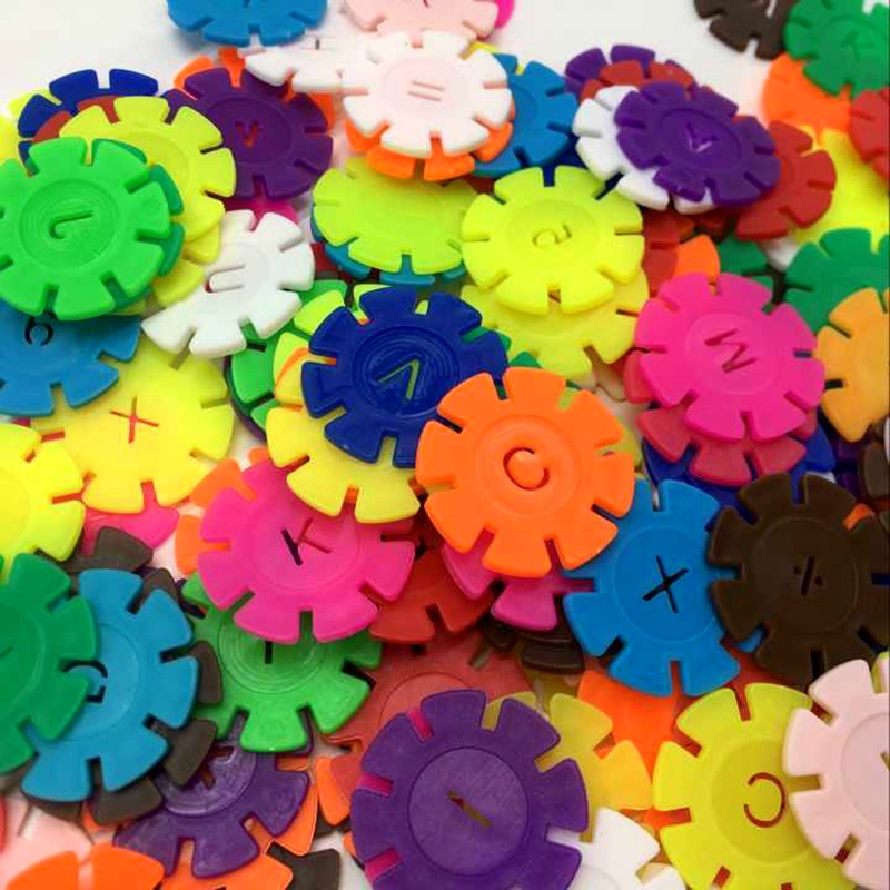Early Education Insert Snowflake Building Blocks Box Plastic Assembling Combined Baby Toddler Intelligence  Baby toys