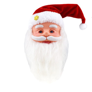 Novelty Creative Elk Pull Sled Santa Claus Doll with Music Electric Universal Car Toy Christmas Gift