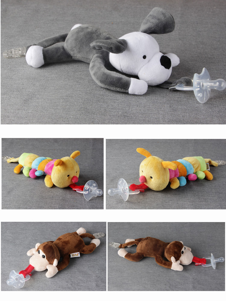 Baby Pacifier Hanging Detachable Woolen Stuffed Animal Unicorn Baby Toys Wholesale