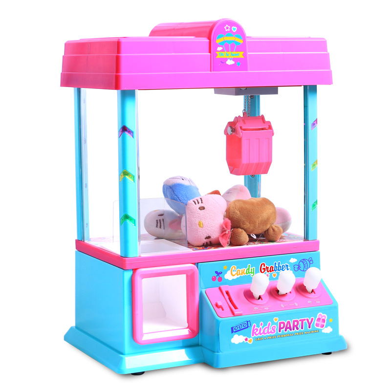 Opel 953 Mini Claw Machine Gashapon Machine Coin-Operated Game Music Clip Doll Claw Machine Coin-Operated Game Machine