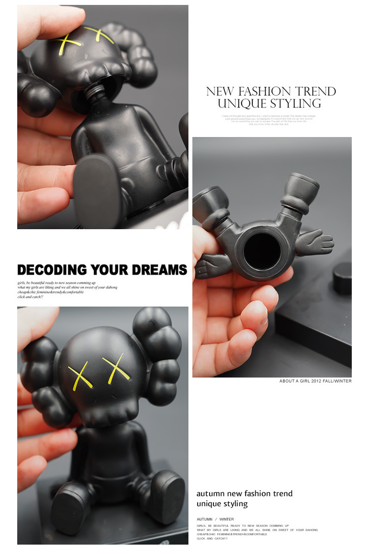 XX Eye Bobble Head Doll Car Decoration Mobile Phone Bracket Ins Trendy Driving Interior Trim Cute Creative Interior Decorations