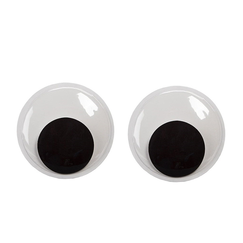 Hefei Ingenious Environmental Protection Plastic Adhesive Black and White Plastic Moving Eyes DIY Accessories Toy Doll Movable Eye Beads