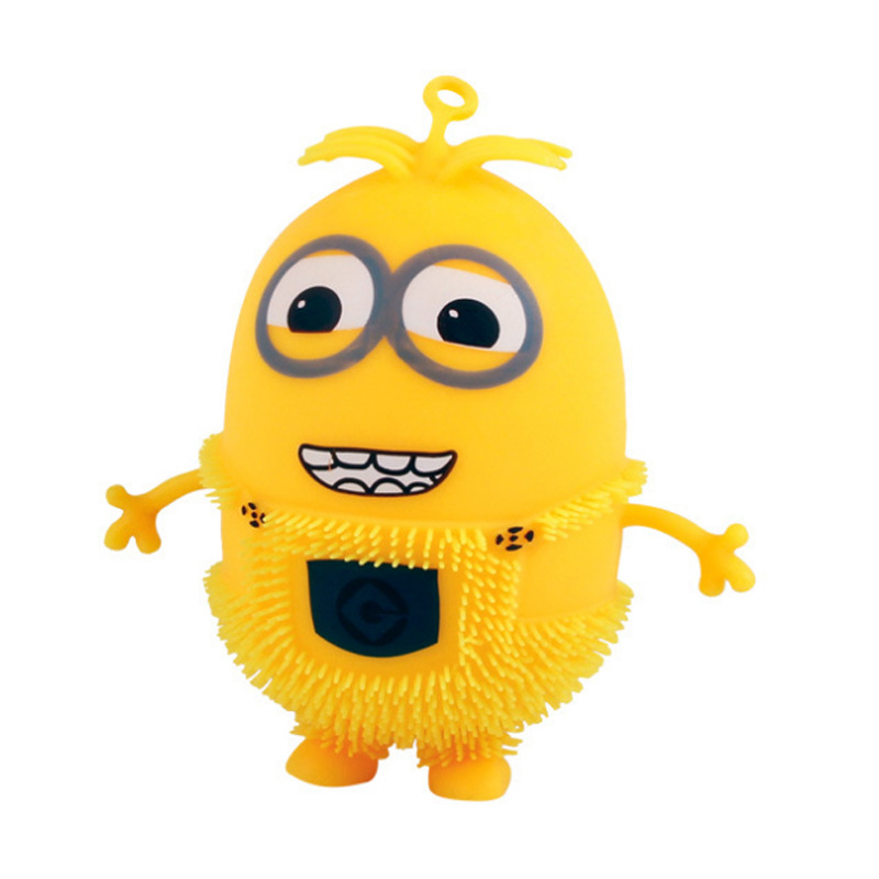 Night Market Stall Supply Hot Sale Promotional Gifts Children&#039;s Toy Luminous Toy Yellow Villain Cartoon Vent Doll