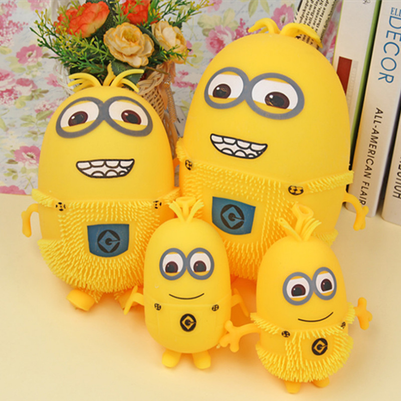 Night Market Stall Supply Hot Sale Promotional Gifts Children&#039;s Toy Luminous Toy Yellow Villain Cartoon Vent Doll