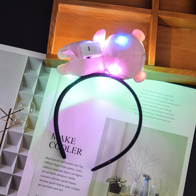 2022 Tiger Year Decoration Props Glowing Headdress Tiger Doll Headband Children Adult Headband Performance Props Gift