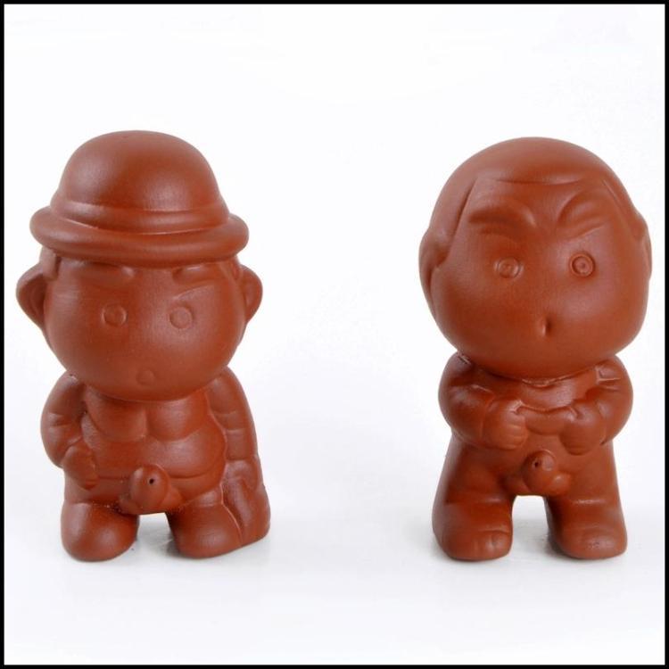 Small Wholesale Tea Ornaments Doll Pee Boy Peeing, Pee Boy Little Man Tea with Purple Sand
