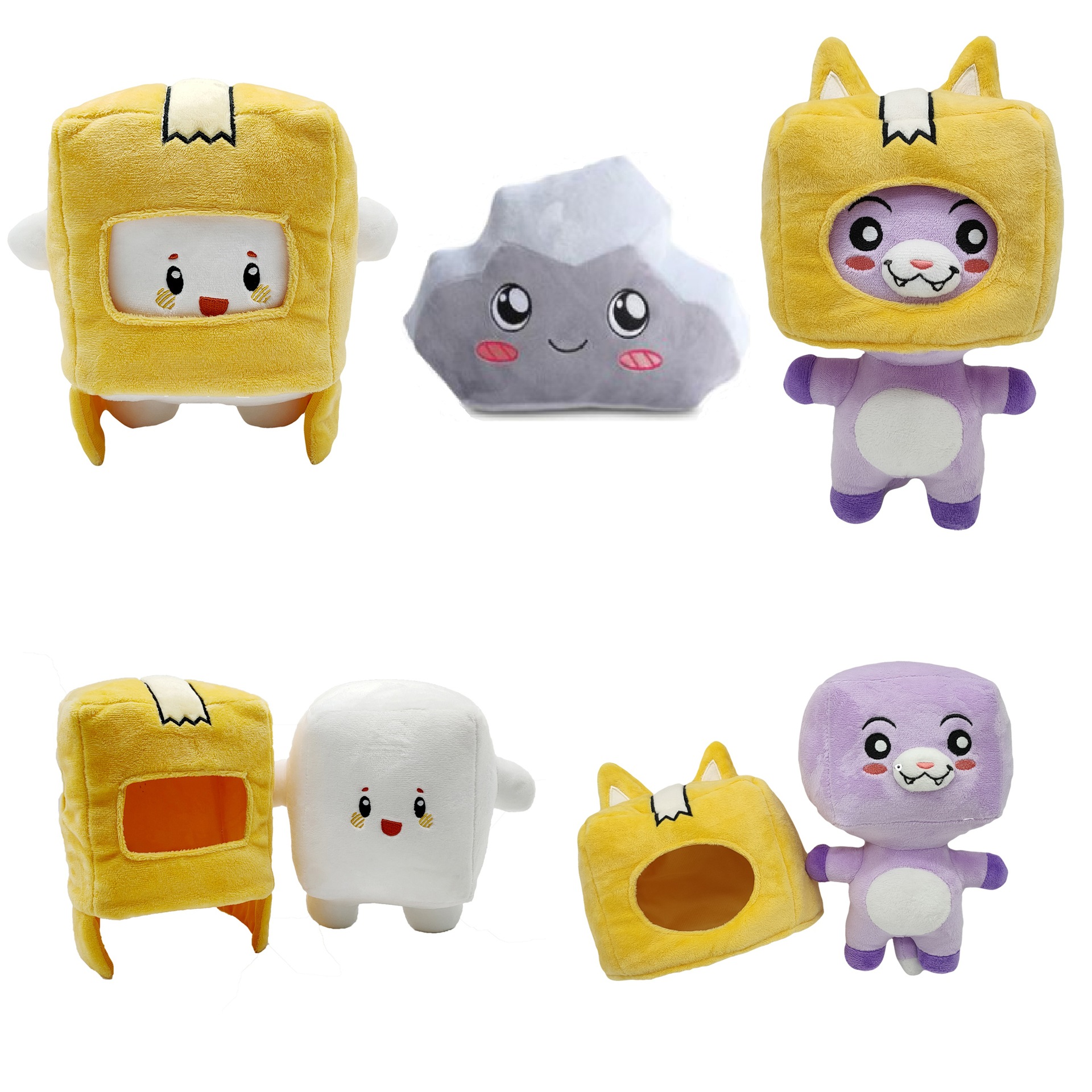 A Large Number of Spot Goods Lankybox Paper Box Villain Transformation Cat Pillow Doll Carton Head Cover Change Doll