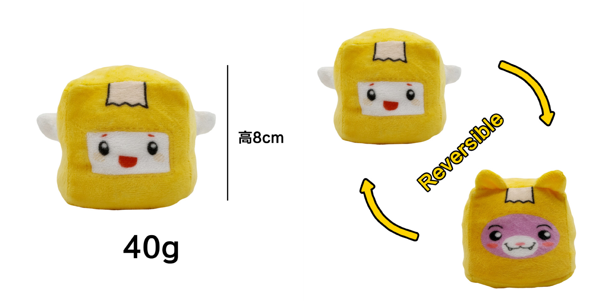 A Large Number of Spot Goods Lankybox Paper Box Villain Transformation Cat Pillow Doll Carton Head Cover Change Doll