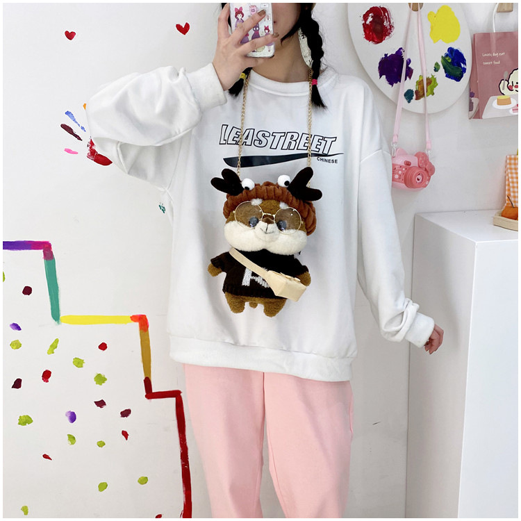 Cute Plush Pouches 2021 Autumn New Cartoon Doll Bag All-Match Ins Chain Shoulder Messenger Bag Fashion Cute Plush Pouches 2021 Autumn New Cartoon Doll Bag All-Match Ins Chain Shoulder Messenger Bag Fashion