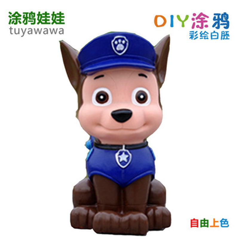 Fall Not Bad Vinyl Figurine Painted DIY Graffiti Plaster Oil-Painting Doll Coloring Coin Bank White Body DIY Handmade