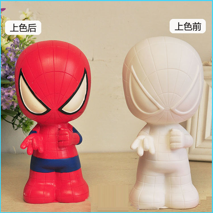 Fall Not Bad Vinyl Figurine Painted DIY Graffiti Plaster Oil-Painting Doll Coloring Coin Bank White Body DIY Handmade