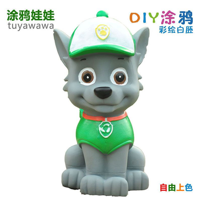 Fall Not Bad Vinyl Figurine Painted DIY Graffiti Plaster Oil-Painting Doll Coloring Coin Bank White Body DIY Handmade