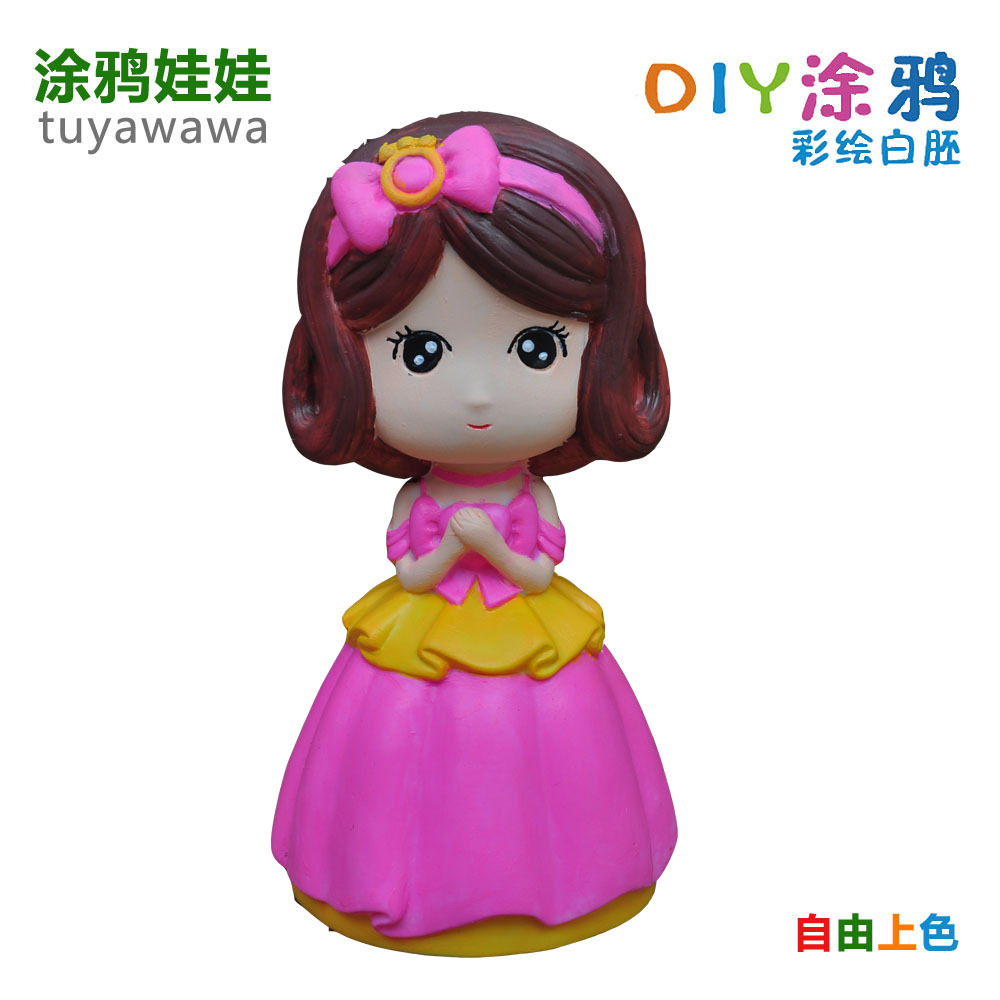 Student Handmade DIY Toy Kindergarten Car Non-Plaster Doll Coin Bank Graffiti White Body Students&#039; Birthday Gift