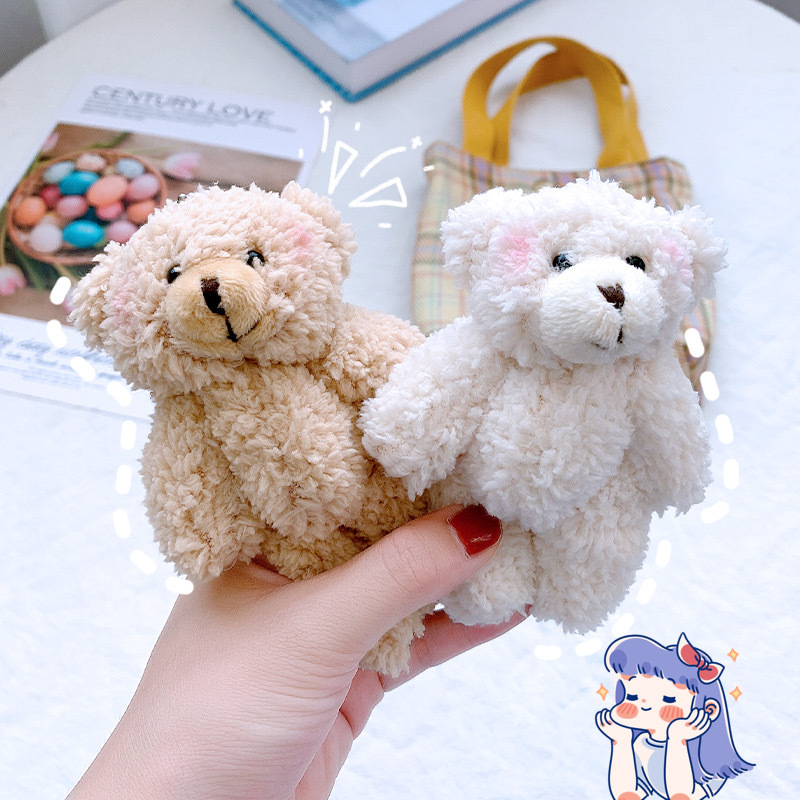 Cartoon Plush Toy Bear Keychain Ins Bag Ornaments Girl Keychain Pendant Cute Doll Puppet