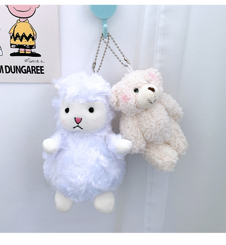 Cartoon Plush Toy Bear Keychain Ins Bag Ornaments Girl Keychain Pendant Cute Doll Puppet