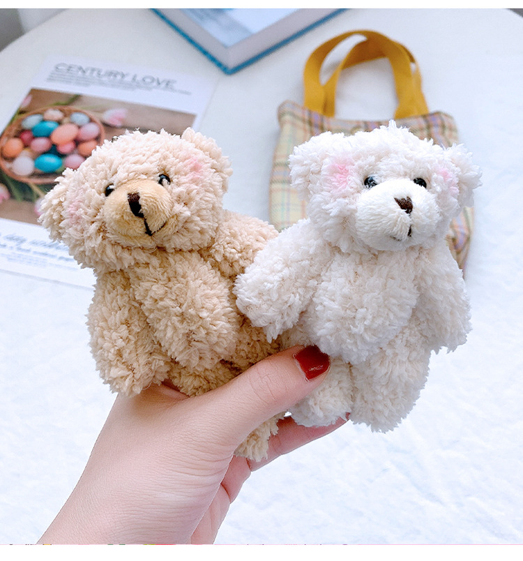 Cartoon Plush Toy Bear Keychain Ins Bag Ornaments Girl Keychain Pendant Cute Doll Puppet