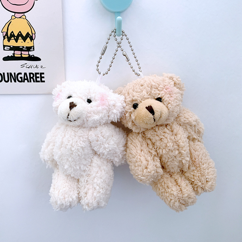 Cartoon Plush Toy Bear Keychain Ins Bag Ornaments Girl Keychain Pendant Cute Doll Puppet