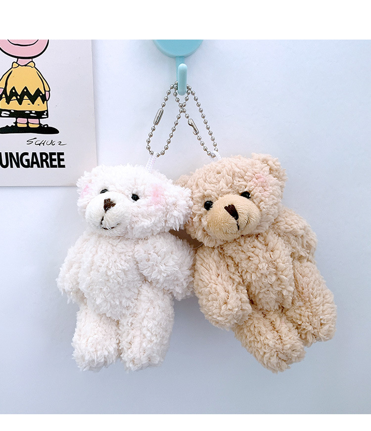 Cartoon Plush Toy Bear Keychain Ins Bag Ornaments Girl Keychain Pendant Cute Doll Puppet