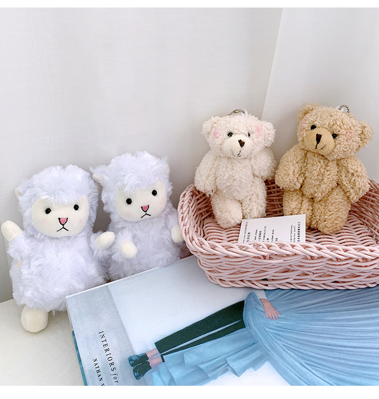 Cartoon Plush Toy Bear Keychain Ins Bag Ornaments Girl Keychain Pendant Cute Doll Puppet