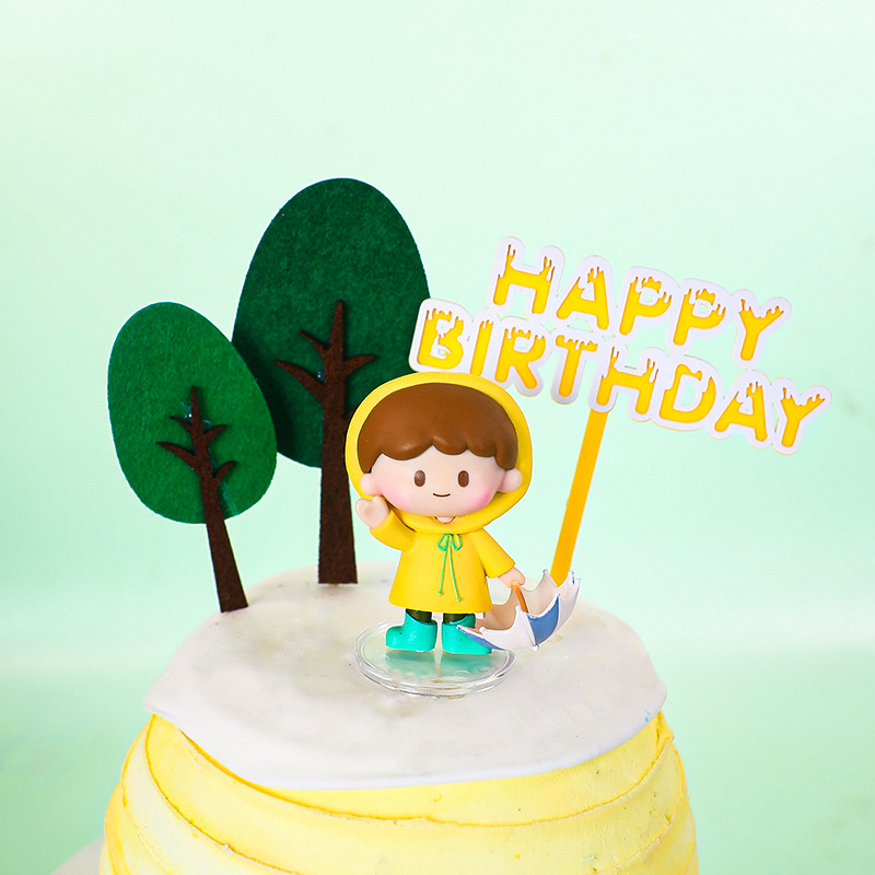 Baking Cake Topper Rainy Day Raincoat Umbrella Little Boy Little Girl Children Doll Decoration Ornaments Baking Cake Topper Rainy Day Raincoat Umbrella Little Boy Little Girl Children Doll Decoration Ornaments