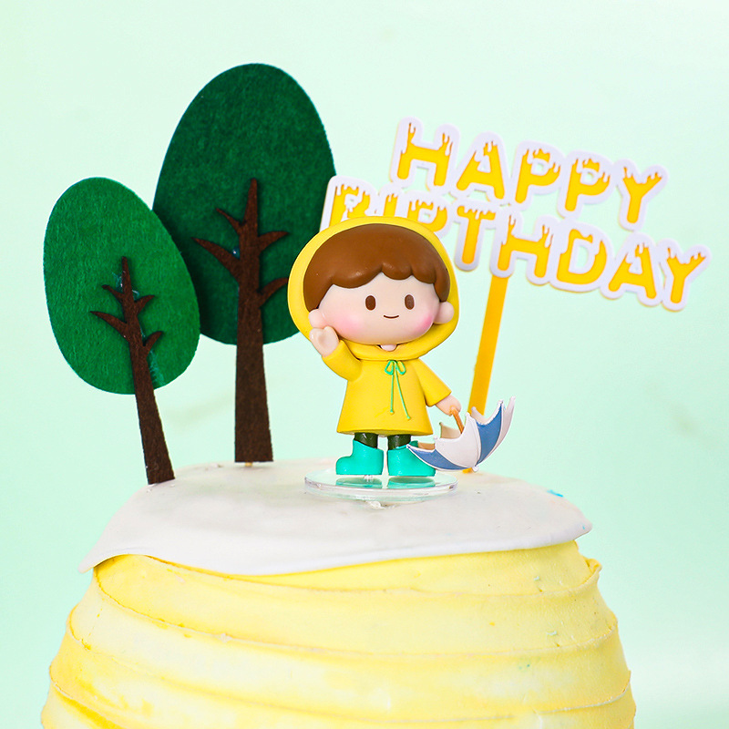 Baking Cake Topper Rainy Day Raincoat Umbrella Little Boy Little Girl Children Doll Decoration Ornaments Baking Cake Topper Rainy Day Raincoat Umbrella Little Boy Little Girl Children Doll Decoration Ornaments